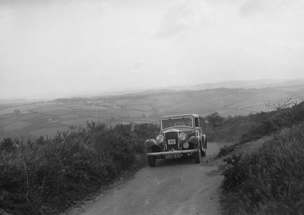 Detail of Railton saloon competing in the MCC Torquay Rally, 1938 by Bill Brunell