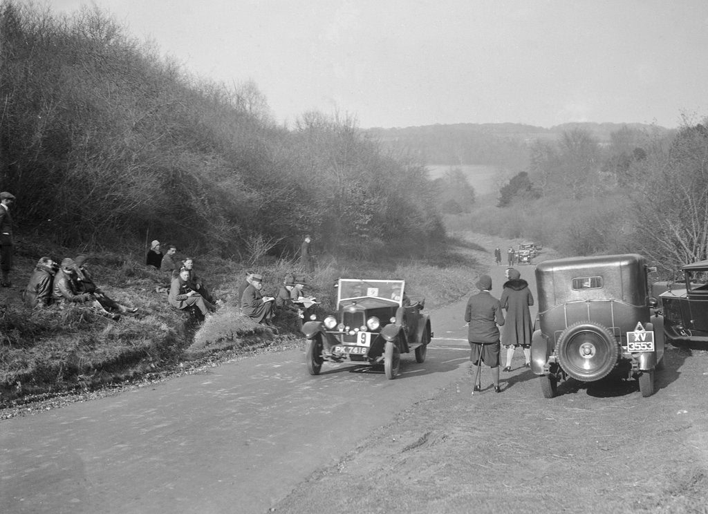 Detail of Riley open 4-seater tourer at the JCC Half-Day Trial, Ranmore Common, Dorking, Surrey, 1930 by Bill Brunell