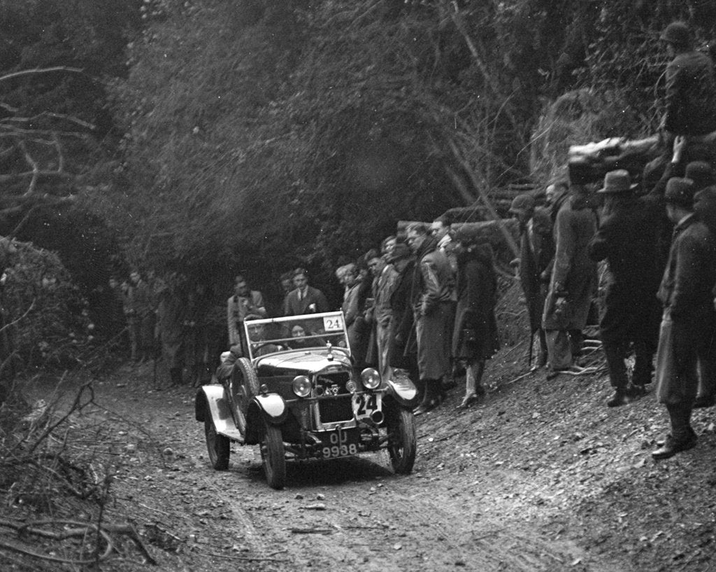 Detail of R Peaty's Singer open 4-seater tourer competing in the JCC Half-Day Trial, 1930 by Bill Brunell
