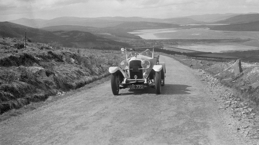 Detail of Vauxhall 30/98 of G Warburton competing in the RSAC Scottish Rally, 1934 by Bill Brunell