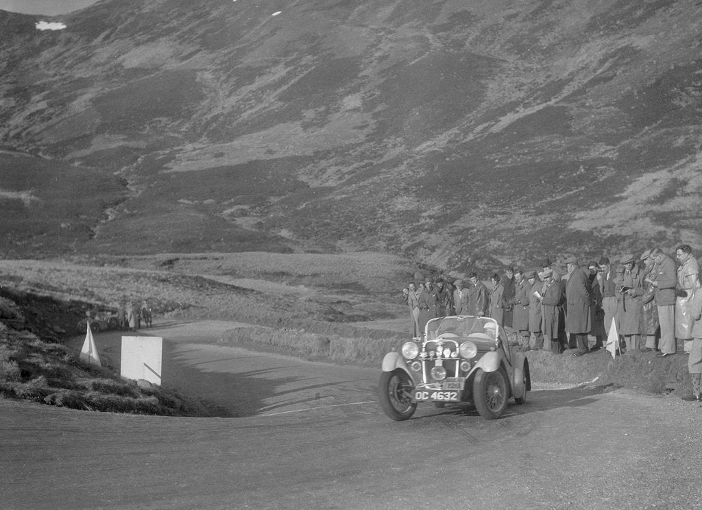 Detail of Singer Le Mans of Archie Langley at the RSAC Scottish Rally, Devil's Elbow, Glenshee, 1934 by Bill Brunell