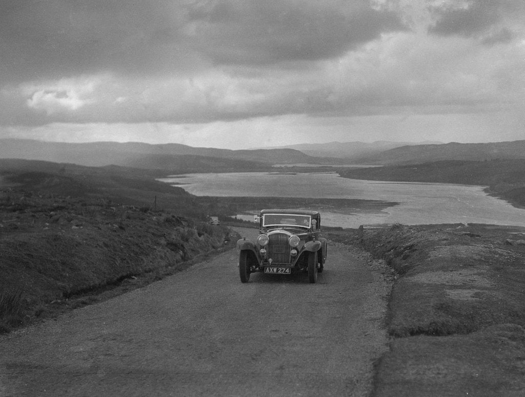 Detail of Bentley saloon of SK Thornley competing in the RSAC Scottish Rally, 1934 by Bill Brunell