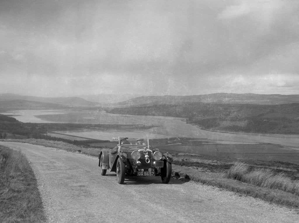 Detail of Alvis Speed Twenty tourer of I Fraser-Marshall competing in the RSAC Scottish Rally, 1934 by Bill Brunell
