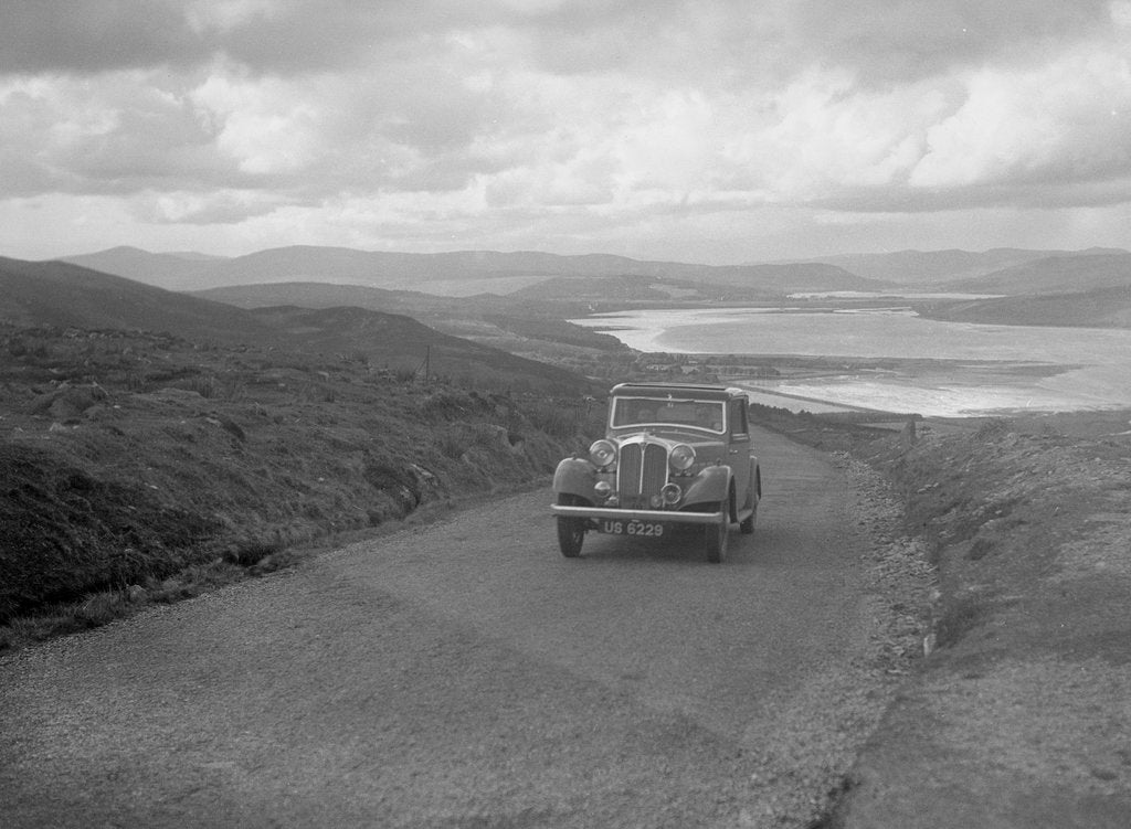 Detail of Rover saloon of J Gibbon Jr competing in the RSAC Scottish Rally, 1934 by Bill Brunell