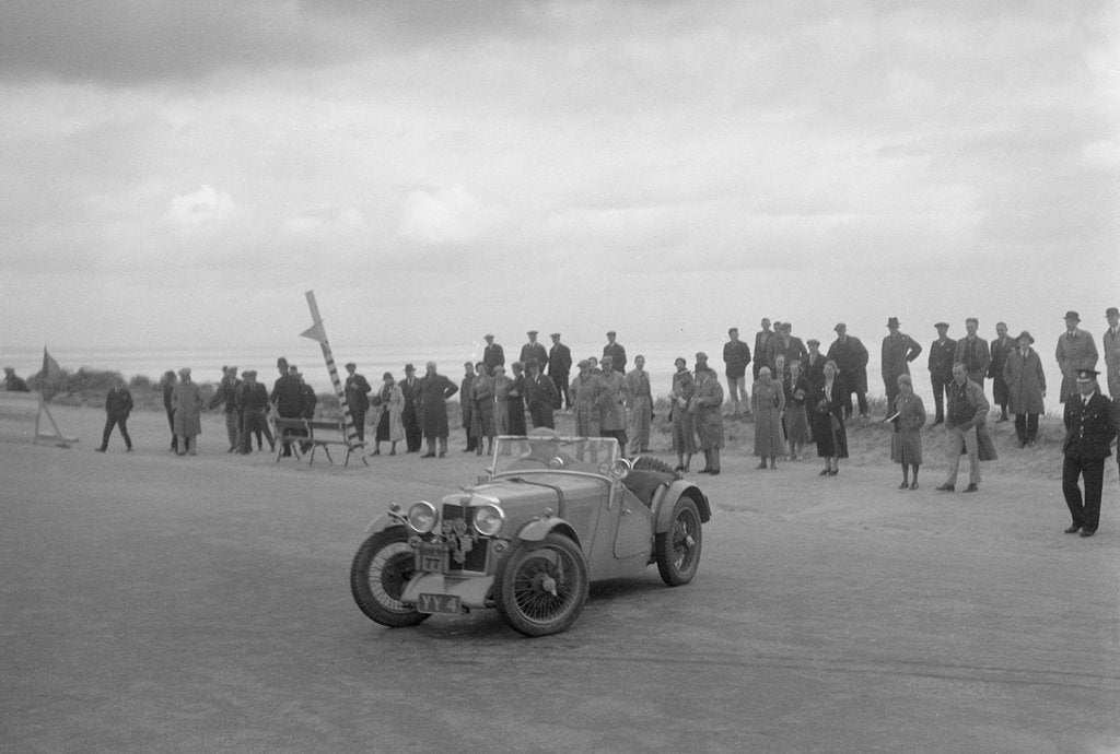 Detail of MG J2 of AWF Smith competing in the RSAC Scottish Rally, 1934 by Bill Brunell