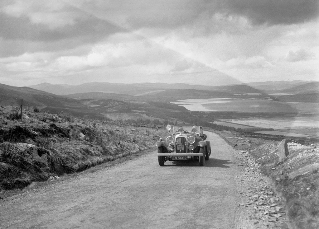 Detail of Lagonda open tourer of CG Seddon competing in the RSAC Scottish Rally, 1934 by Bill Brunell