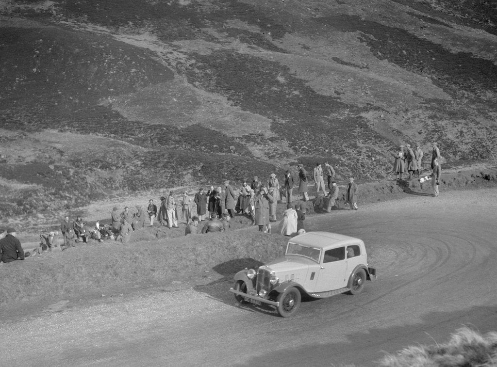 Detail of Austin 12/6 of JW Flewitt at the RSAC Scottish Rally, Devil's Elbow, Glenshee, 1934 by Bill Brunell