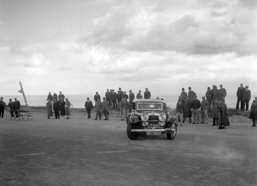Detail of Alvis Speed Twenty saloon competing in the RSAC Scottish Rally, 1934 by Bill Brunell