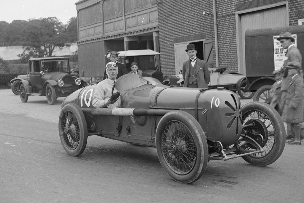 Detail of Henry Segrave in his Sunbeam 2 litre GP at Brooklands, Surrey, 1922 by Bill Brunell