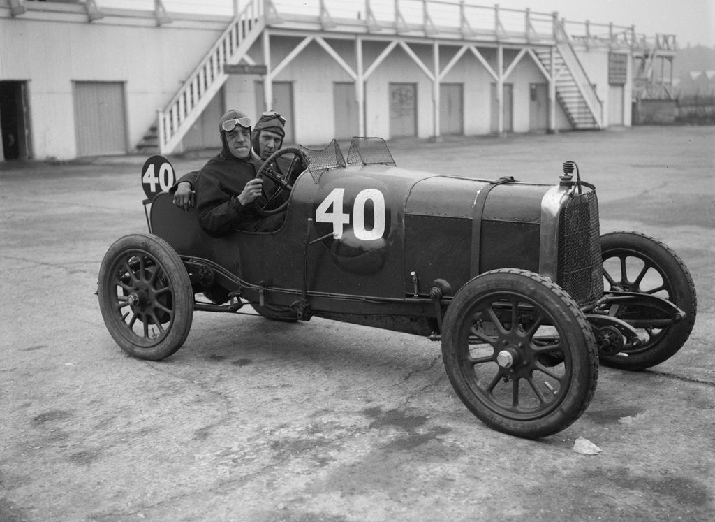 Detail of BS Marshall in his Aston Martin at the JCC 200 Mile Race, Brooklands, Surrey, 1921 by Bill Brunell