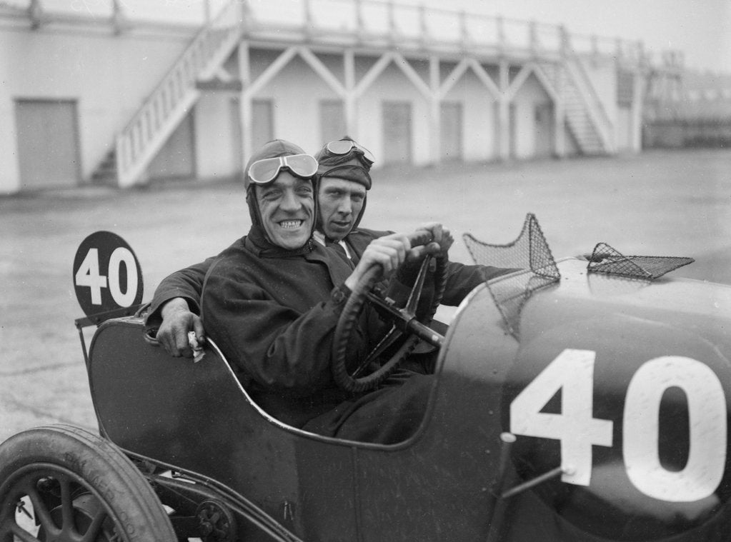 Detail of BS Marshall in his Aston Martin at the JCC 200 Mile Race, Brooklands, Surrey, 1921 by Bill Brunell
