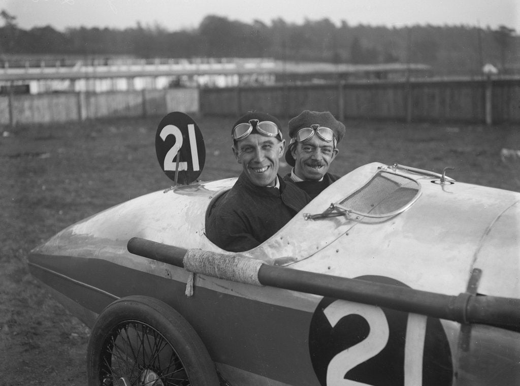 Detail of BA Davey in his AC at the JCC 200 Mile Race, Brooklands, Surrey, 1921 by Bill Brunell