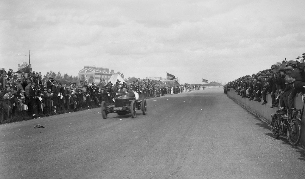 Detail of Vauxhall TT of Humphrey Cook competing in the Southsea Speed Carnival, Hampshire, 1922 by Bill Brunell