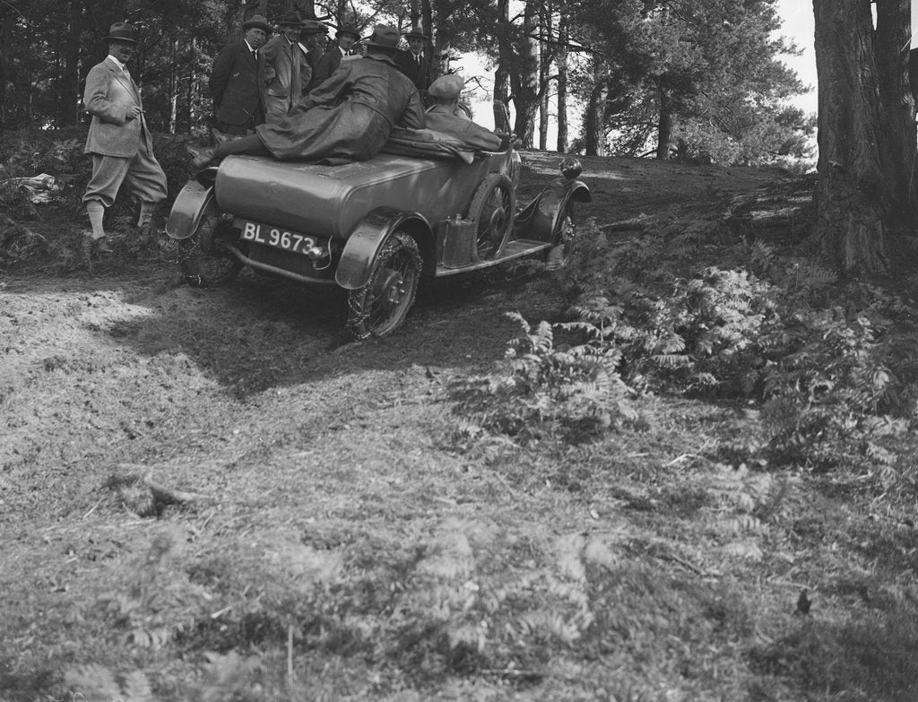 Detail of GWK fitted with tyre chains at a demonstration event, Frensham Common, Surrey, 1922 by Bill Brunell