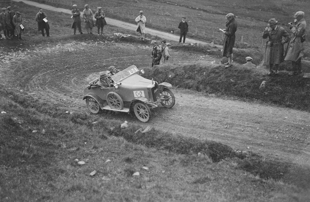Detail of Jowett open 2-seater of M Johnstone competing in the Scottish Light Car Trial, 1922 by Bill Brunell