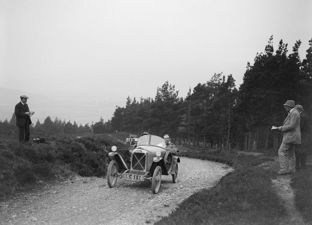 Detail of Salmson open sports 2-seater of Armand Bovier competing in the Scottish Light Car Trial, 1922 by Bill Brunell