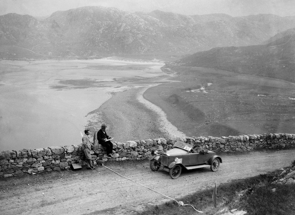 Detail of Lagonda open 2-seater of WH Oates competing in the Scottish Light Car Trial, 1922 by Bill Brunell