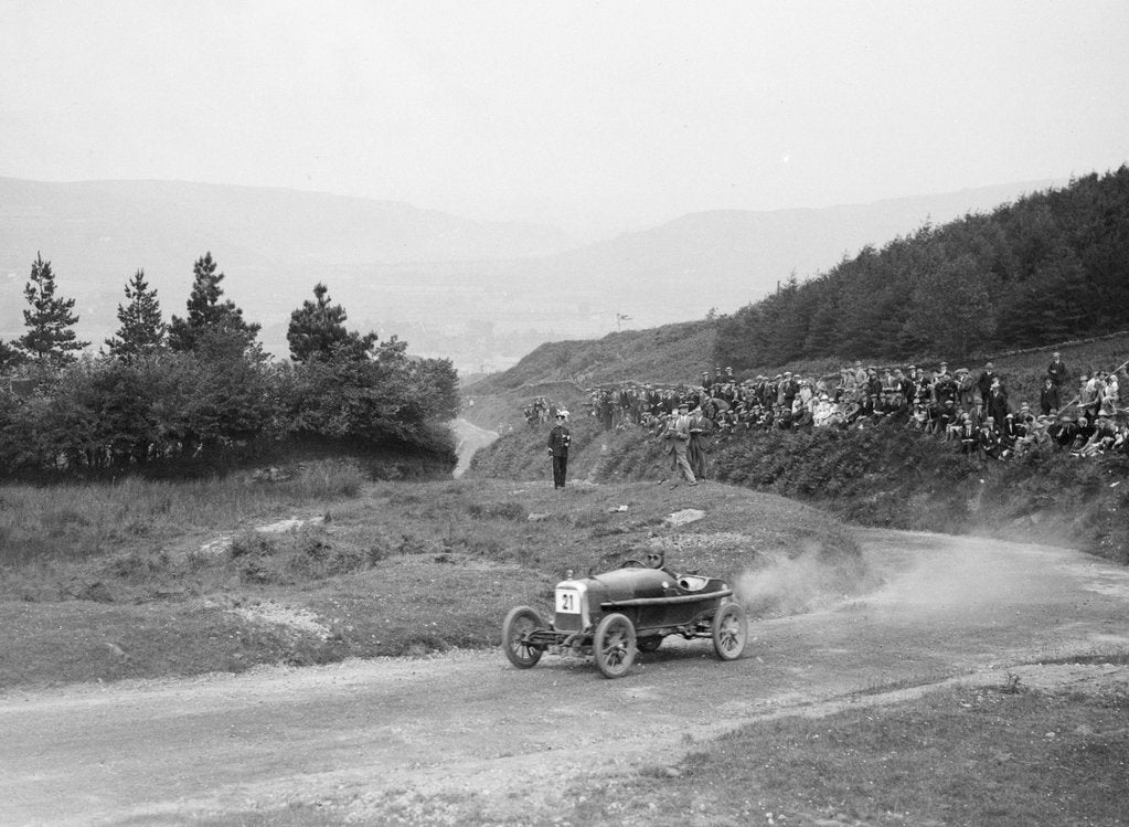 Detail of Aston Martin Bunny of Frank B Halford competing in the Caerphilly Hillclimb, Wales, 1923 by Bill Brunell