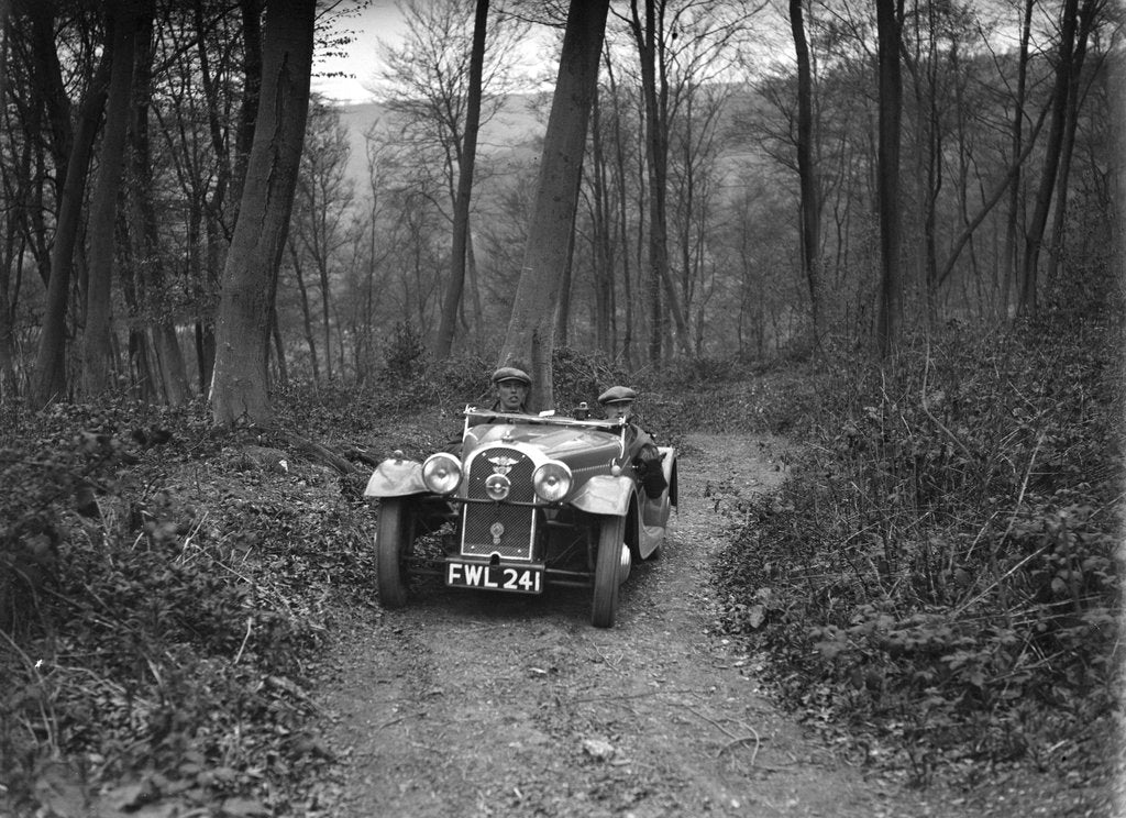Detail of Morgan 4/4 at the Standard Car Owners Club Southern Counties Trial, Hale Wood, Chilterns, 1938 by Bill Brunell