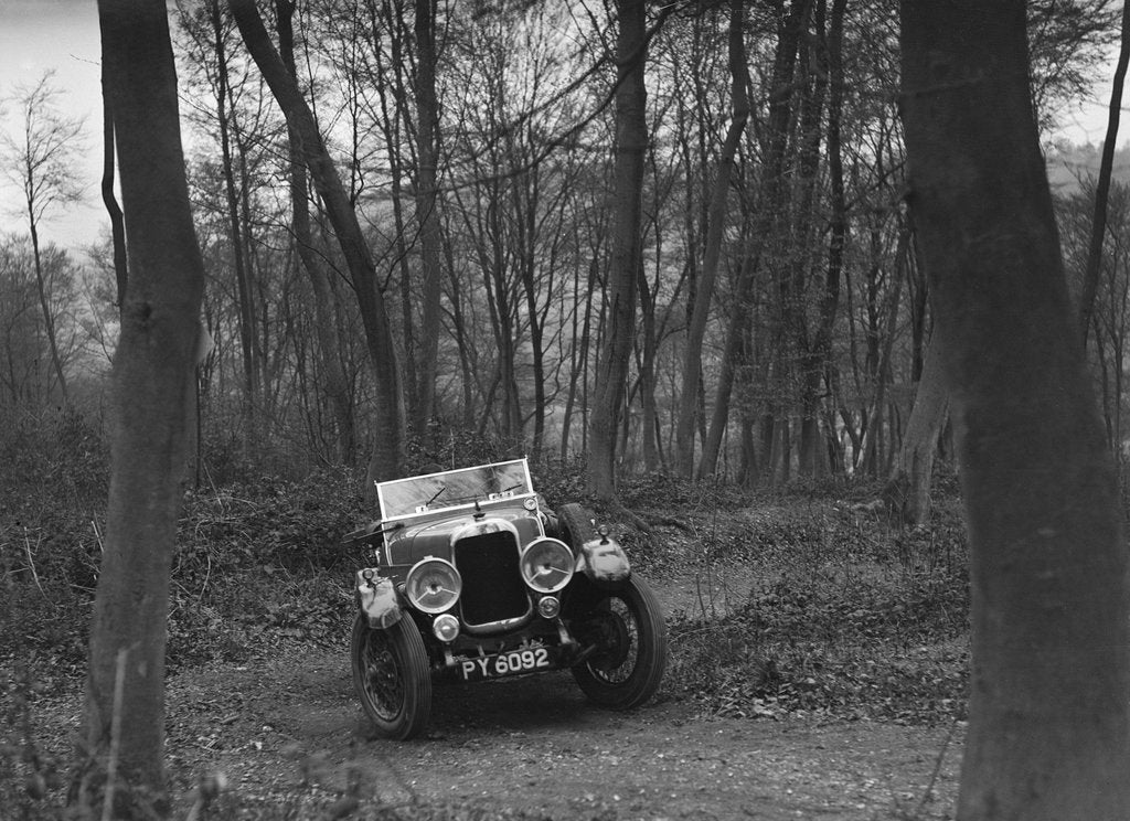 Detail of Alvis 12/50 at the Standard Car Owners Club Southern Counties Trial, Hale Wood, Chilterns, 1938 by Bill Brunell