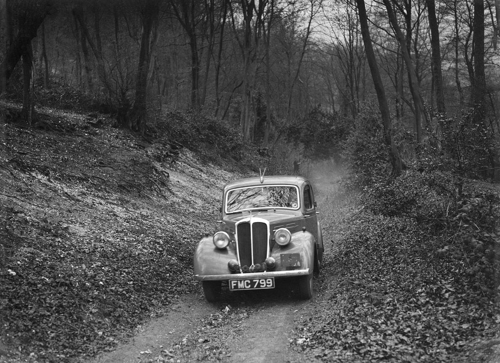 Detail of Standard Twelve competing in the Standard Car Owners Club Southern Counties Trial, 1938 by Bill Brunell