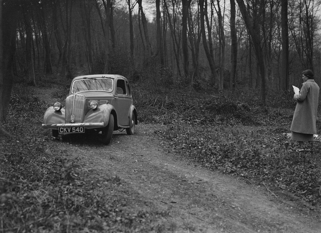Detail of Standard Nine of J Buckman at the Standard Car Owners Club Southern Counties Trial, 1938 by Bill Brunell