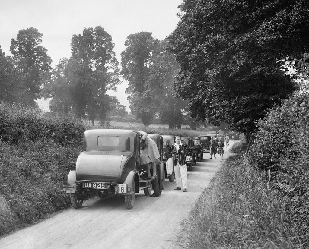 Detail of Morris Doctors Coupe at the JCC Inter-Centre Rally, 1932 by Bill Brunell