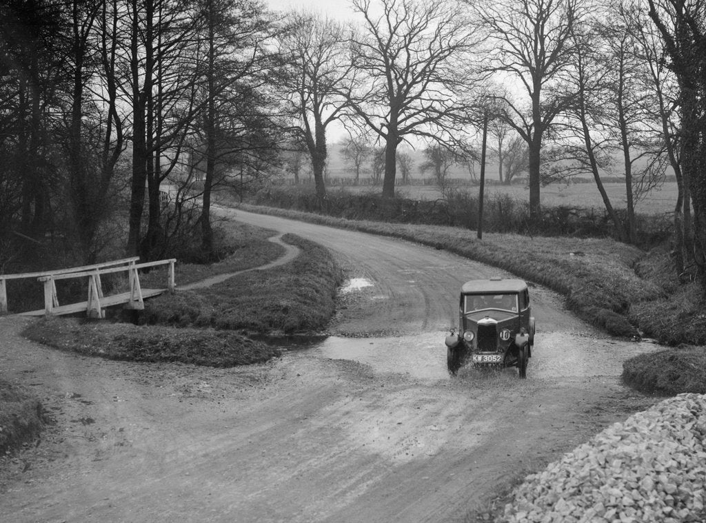 Detail of Riley 9 of HC Holm competing in the Ilkley & District Motor Club Trial, Yorkshire, 1930s by Bill Brunell