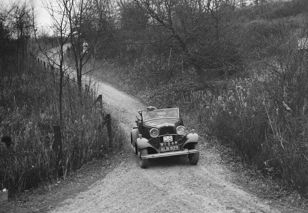 Detail of Ford V8 competing in the Great West Motor Club Thatcher Trophy, 1938 by Bill Brunell