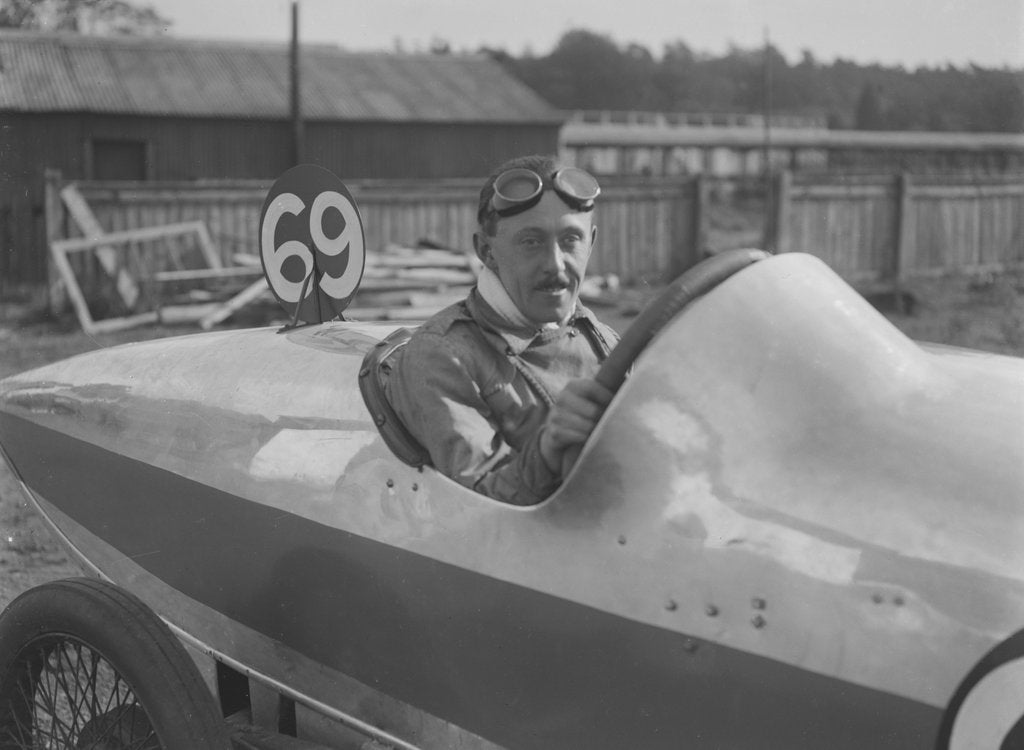 Detail of GC Stead in his AC 5 at the JCC 200 Mile Race, Brooklands, Surrey, 1921 by Bill Brunell