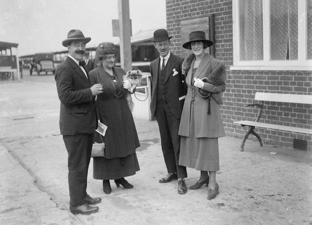 Detail of Hugh McConnell, Chief Scrutineer at Brooklands motor racing circuit, Surrey, c1930s by Bill Brunell
