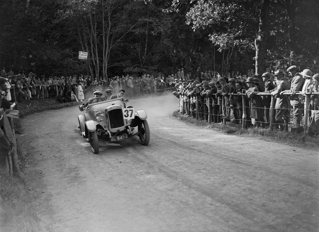 Detail of Austin Sports Twenty of ED Tate competing in the MAC Shelsley Walsh Hillclimb, Worcestershire, 1923 by Bill Brunell