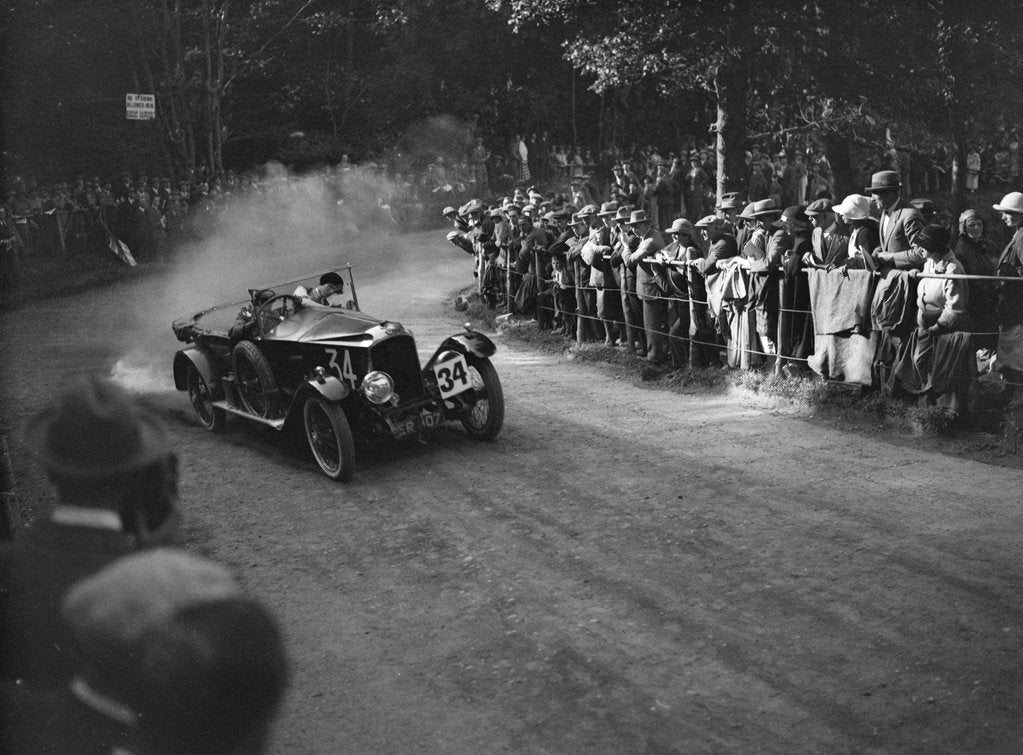 Detail of Vauxhall 30/98 open tourer competing in the MAC Shelsley Walsh Hillclimb, Worcestershire, 1923 by Bill Brunell