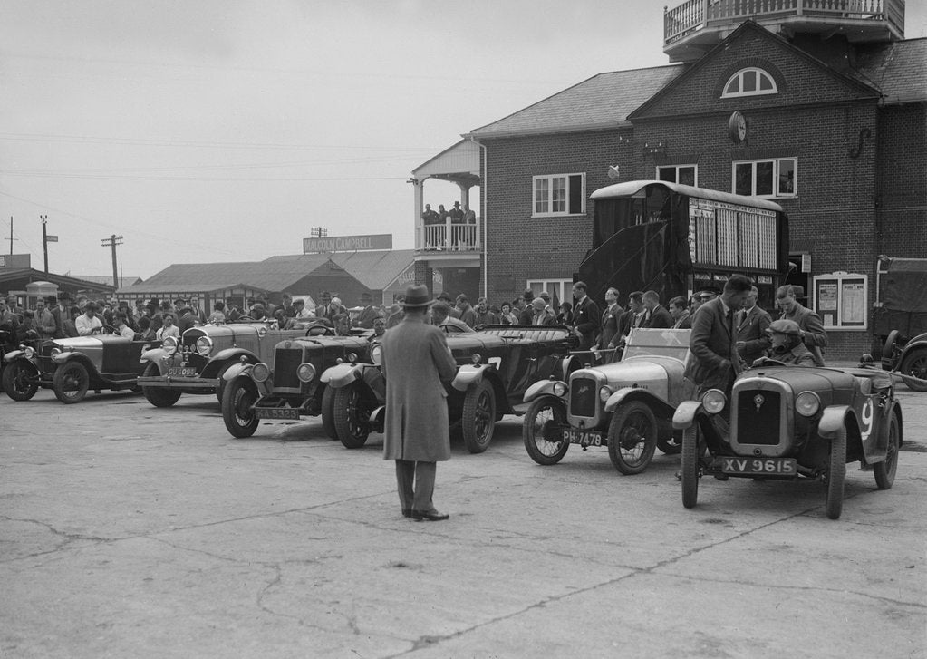 Detail of Cars at Brooklands, Surrey, c1930s by Bill Brunell