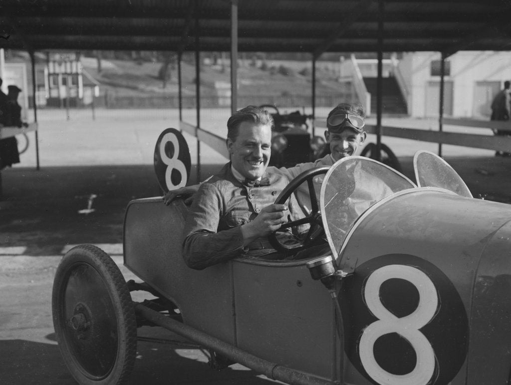Detail of Coventry-Premier of AJ Dixon, JCC 200 Mile Race, Brooklands, 1921 by Bill Brunell