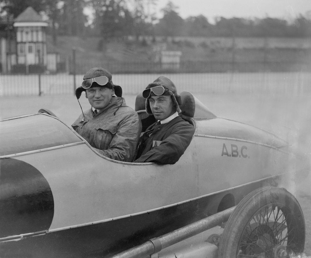 Detail of ABC of Eric Gordon England, JCC 200 Mile Race, Brooklands, 1921 by Bill Brunell