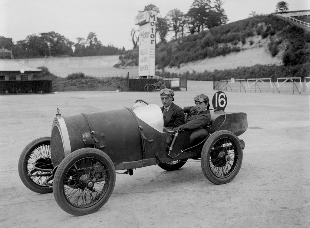 Detail of Bugatti Brescia of Leon Cushman, JCC 200 Mile Race, Brooklands, 1922 by Bill Brunell