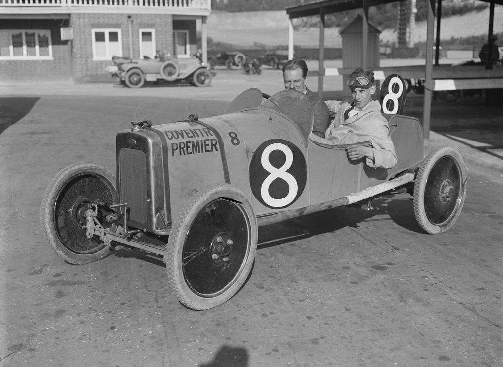 Detail of Coventry-Premier of AJ Dixon, JCC 200 Mile Race, Brooklands, 1921 by Bill Brunell