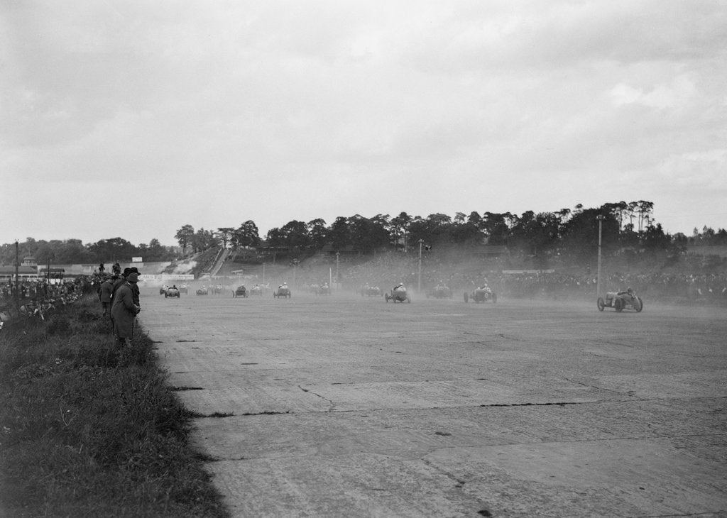 Detail of JCC 200 Mile Race, Brooklands, 1920s by Bill Brunell
