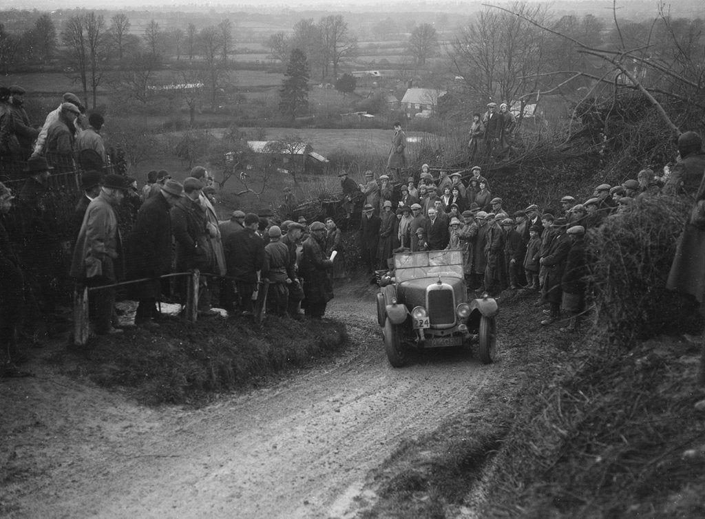 Detail of Alvis of RC Porter competing in the MCC Exeter Trial, Ibberton Hill, Dorset, 1930 by Bill Brunell