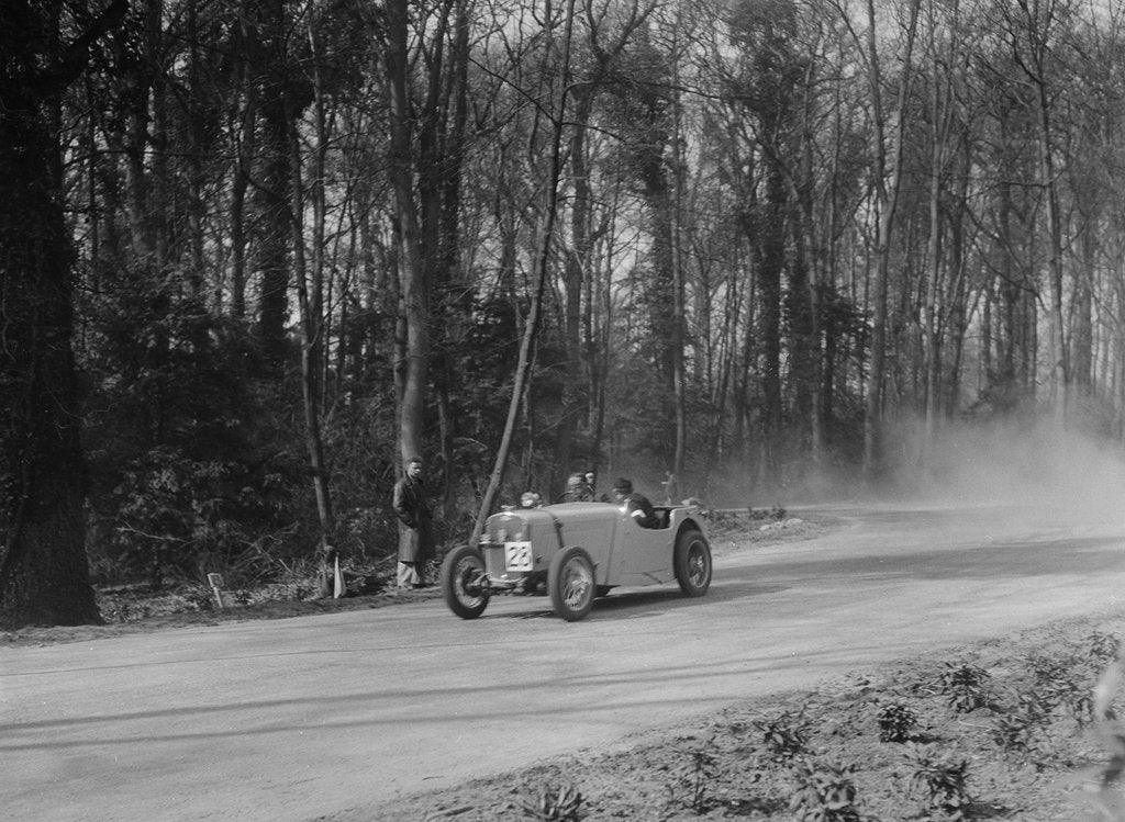 Detail of Singer of JR Baker at Coppice Corner, Donington Park, Leicestershire, 1933 by Bill Brunell