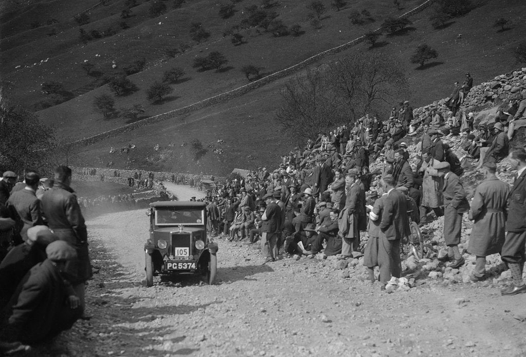 Detail of Morris Minor of FWJ Bolton competing in the MCC Edinburgh Trial, Park Rash, Yorkshire Dales, 1930 by Bill Brunell
