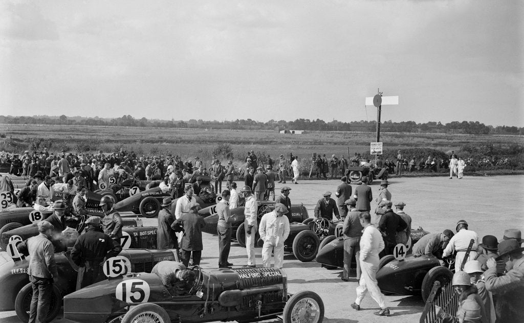 Detail of JCC 200 Mile Race, Brooklands, 1926 by Bill Brunell