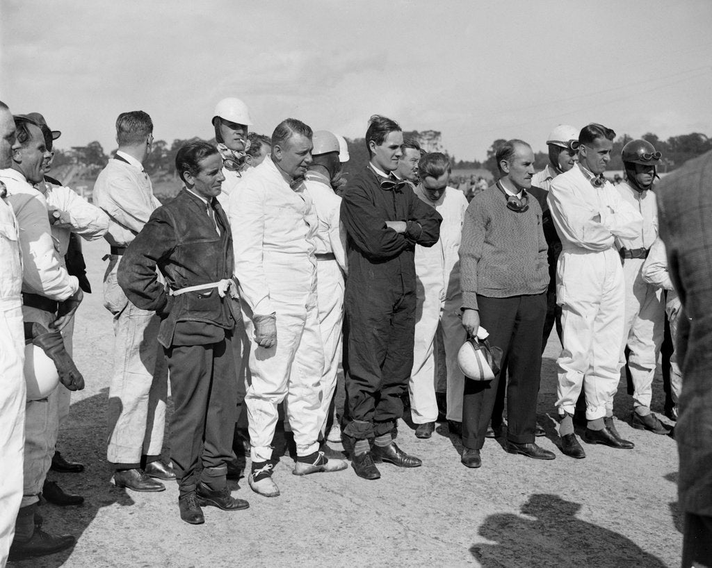 Detail of Drivers at the JCC 200 Mile Race, Brooklands, 1926 by Bill Brunell