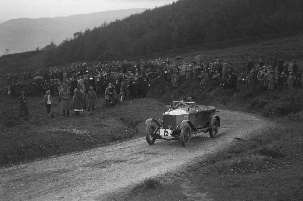Detail of Vauxhall 30-98 of Humphrey Cook competing in the Caerphilly Hillclimb, Wales, 1922 by Bill Brunell