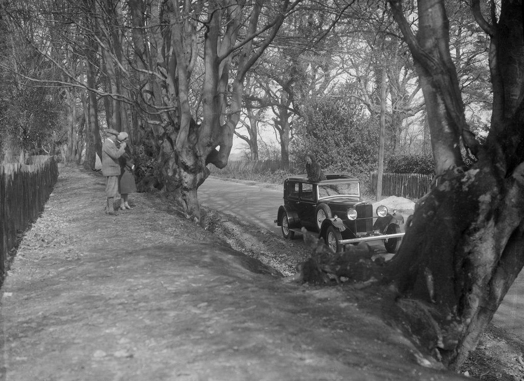Detail of Kitty Brunell in a Talbot 75 4-door saloon, c1930. by Bill Brunell