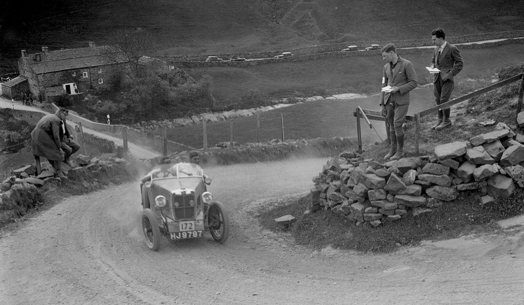 Detail of MG M type competing in the MCC Edinburgh Trial, 1930 by Bill Brunell