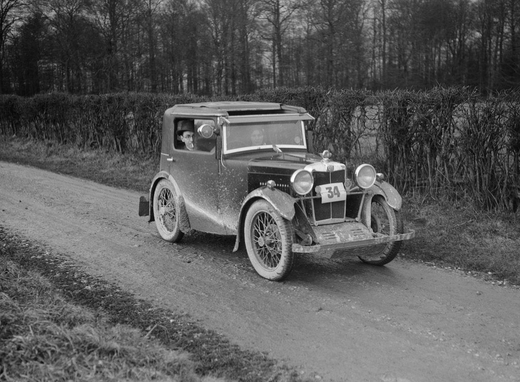 Detail of MG M Type of AS Curtis competing in the MG Car Club Trial, 1931 by Bill Brunell