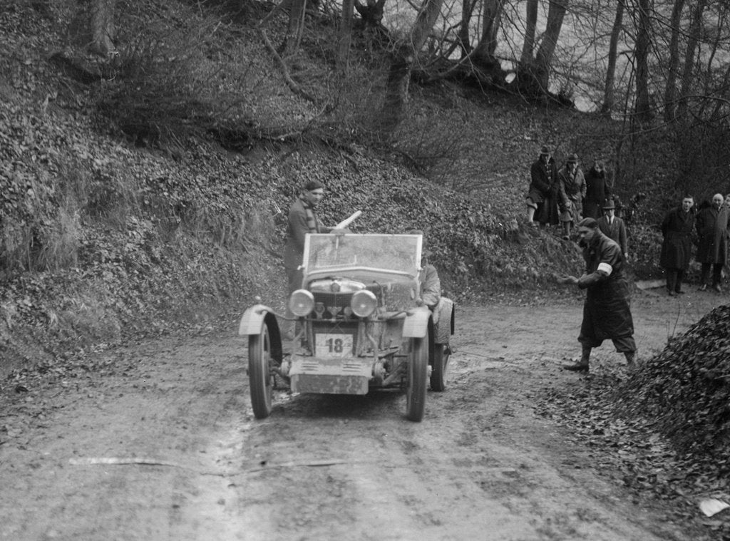 Detail of MG M Type 12/12 replica of Viscount Curzon, MG Car Club Trial, Waterworks Hill, Tring, 1931 by Bill Brunell