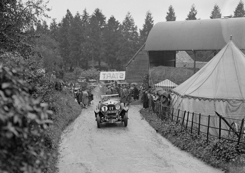 Detail of Vauxhall 30/98 of D Tinker competing in the MAC Shelsley Walsh Hillclimb, Worcestershire, 1927 by Bill Brunell